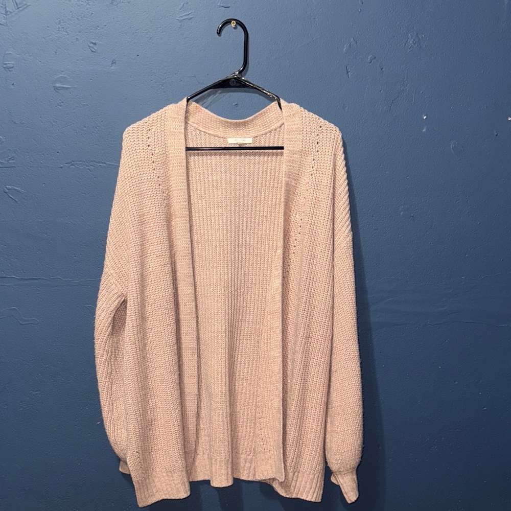 Women's Pink Sweater Cardigan